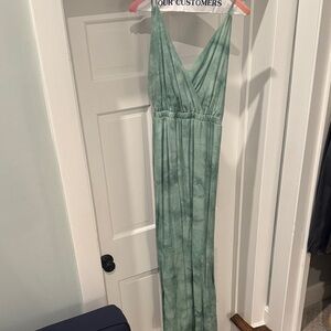 Lulu's Green Maxi Dress